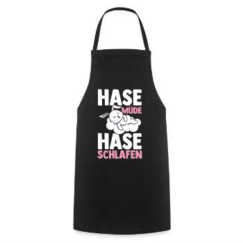 Shlafshirt Hase Hasi Müde Hasi Schlafen - Kochschürze - Schwarz - Vorne - AI Model Male 185 dark (185cm)