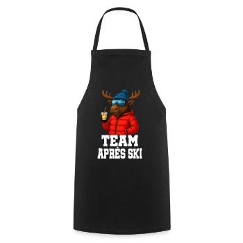 Équipe Après Ski - Orignal avec Schnapps - Équipe de fête - Tablier de cuisine - noir - Devant - AI Model Male 185 dark (185cm)