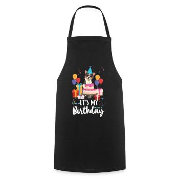 Chihuahua Chihuahueño Birthday - Cooking Apron - black - Front - AI Model Male 185 dark (185cm)