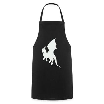 drache - Kochschürze - Schwarz - Vorne - AI Model Male 185 dark (185cm)