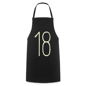 18 Geburtstag Zahl Grafik - Kochschürze - Schwarz - Vorne - AI Model Male 185 dark (185cm)
