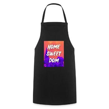 Home Sweet Dom - Aachener Dom -Ort der Geschichte - Kochschürze - Schwarz - Vorne - AI Model Male 185 dark (185cm)