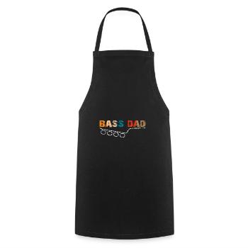 Papa joue de la basse - Tablier de cuisine - noir - Devant - AI Model Male 185 dark (185cm)
