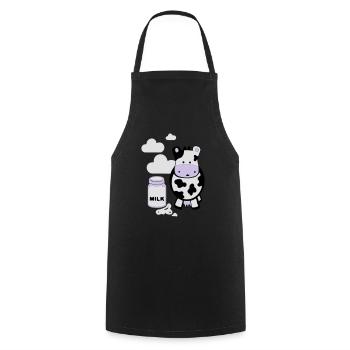 kuh milk - Tablier de cuisine - noir - Devant - AI Model Male 185 dark (185cm)