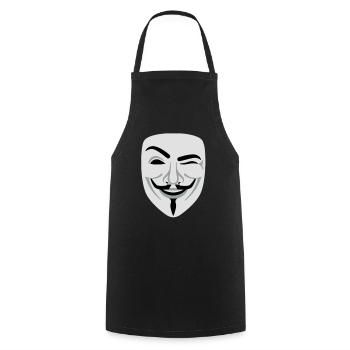 Fun Guy Fawkes Anonymous - Kochschürze - Schwarz - Vorne - AI Model Male 185 dark (185cm)