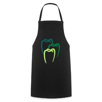 Zahn 4 Zahnarzt Dental Dentist - Kochschürze - Schwarz - Vorne - AI Model Male 185 dark (185cm)