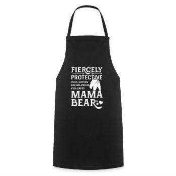 Fiercely Protective Mama Bear - Cooking Apron - black - Front - AI Model Male 185 dark (185cm)