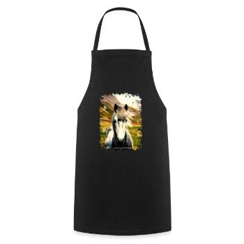 cheval - Tablier de cuisine - noir - Devant - AI Model Male 185 dark (185cm)