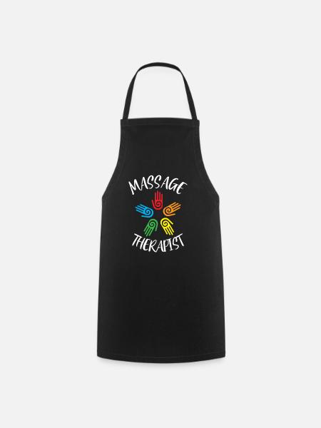 Massage de la main - Tablier de cuisine - noir