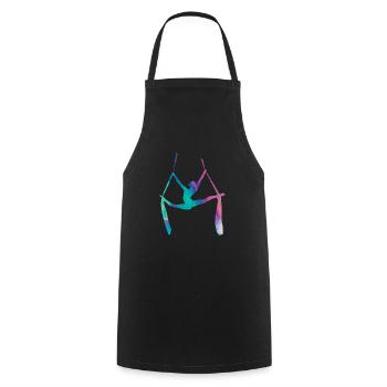 Aerial Yoga - Kochschürze - Schwarz - Vorne - AI Model Male 185 dark (185cm)