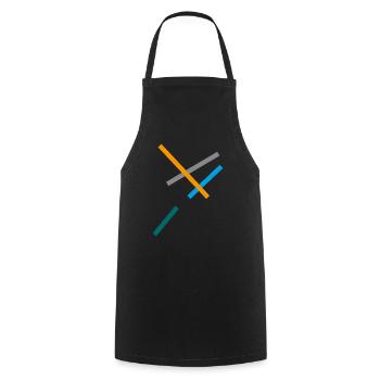 Minimal stripe design - Cooking Apron - black - Front - AI Model Male 185 dark (185cm)