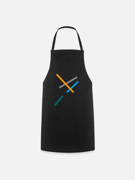 Conception à rayures minimales - Tablier de cuisine - noir
