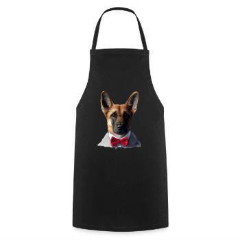 Berger Allemand Chien Chiot Costume Propriétaire Chien - Tablier de cuisine - noir - Devant - AI Model Male 185 dark (185cm)
