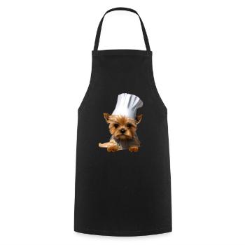 Yorkshire Terrier Restaurateur Chien Cuisine Chien Chiot - Tablier de cuisine - noir - Devant - AI Model Male 185 dark (185cm)