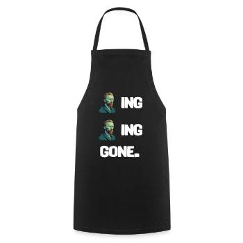 Goghing Goghing Gone - Cooking Apron - black - Front - AI Model Male 185 dark (185cm)