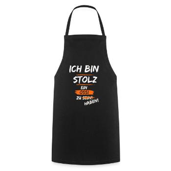 Stolz auf meinen Ossi - Kochschürze - Schwarz - Vorne - AI Model Male 185 dark (185cm)