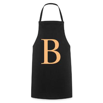 Personalised Your Name Custom Birthday Gift B - Cooking Apron - black - Front - AI Model Male 185 dark (185cm)