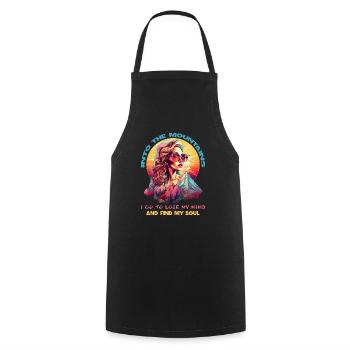 Find my Soul Gift Wander Woman & Village Kids - Cooking Apron - black - Front - AI Model Male 185 dark (185cm)