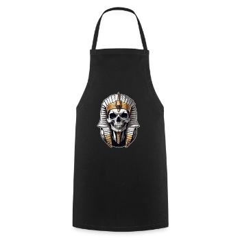 Pharaoh- Mummy - Egypt - Cooking Apron - black - Front - AI Model Male 185 dark (185cm)