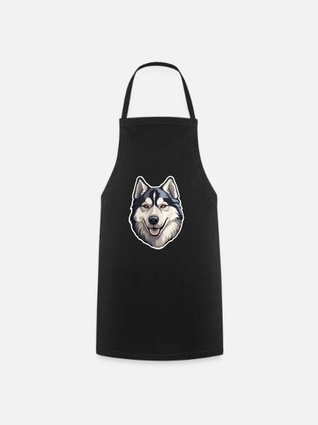 Husky sibérien - Tablier de cuisine - noir
