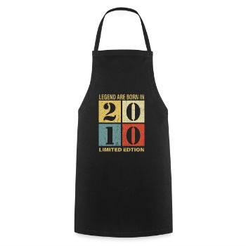 Original Calendar 2010 Vintage Birthday Rec - Cooking Apron - black - Front - AI Model Male 185 dark (185cm)
