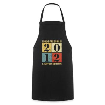 Original Kalender 2012 Vintage Geburtstag Rec - Kochschürze - Schwarz - Vorne - AI Model Male 185 dark (185cm)