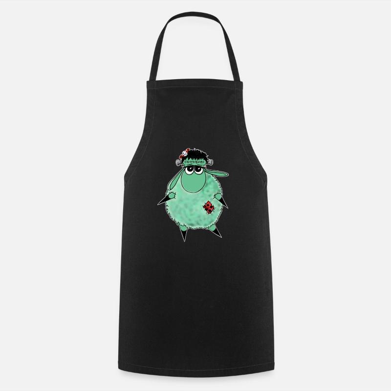Wolly Sheepling Halloween Monster - Kochschürze - Schwarz