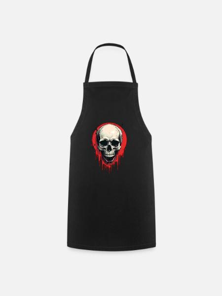 Totenkopf - Kochschürze - Schwarz