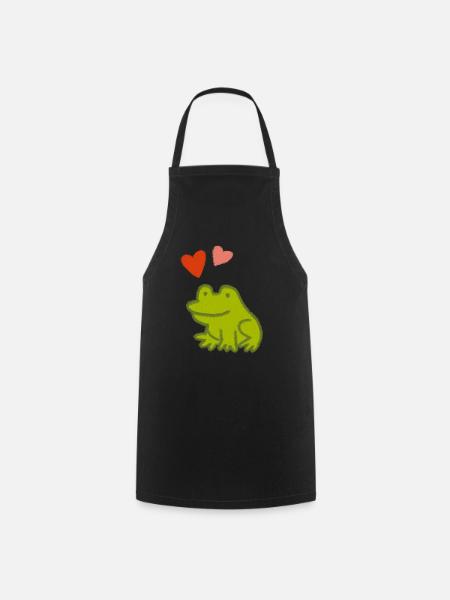 Mutfrosch 2 - Kochschürze - Schwarz