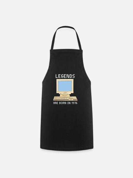 Les légendes naissent en 1976 Funny Birthday. - Tablier de cuisine - noir