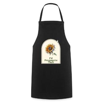 "I'd Propagate That" - Gardener's Humor Indoor - Cooking Apron - black - Front - AI Model Male 185 dark (185cm)