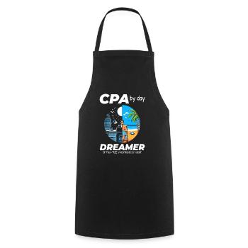 CPA Daydreams: Balance zwischen Arbeit und Glückseligkeit in Split - Kochschürze - Schwarz - Vorne - AI Model Male 185 dark (185cm)