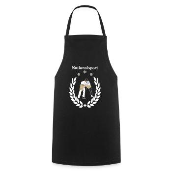 Wrestler final gear white national sport - Cooking Apron - black - Front - AI Model Male 185 dark (185cm)