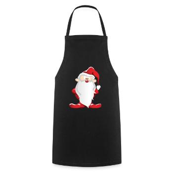 Santa Claus - Cooking Apron - black - Front - AI Model Male 185 dark (185cm)