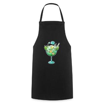 Trinken - Kochschürze - Schwarz - Vorne - AI Model Male 185 dark (185cm)