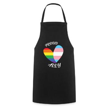 LBGT Flag Gay Pride Human Vintage Rainbow - Cooking Apron - black - Front - AI Model Male 185 dark (185cm)
