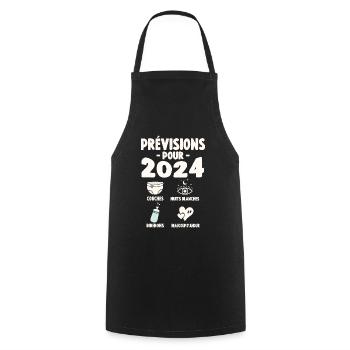 Prévisions Pour 2024 Cadeau De Grossesse 2024 - Tablier de cuisine - noir - Devant - AI Model Male 185 dark (185cm)