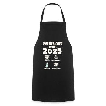Prévisions Pour 2025 Cadeau De Grossesse 2025 - Tablier de cuisine - noir - Devant - AI Model Male 185 dark (185cm)