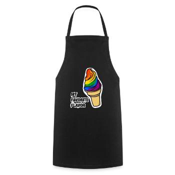 Lieblingssorte Eis LGBTQ+ - Kochschürze - Schwarz - Vorne - AI Model Male 185 dark (185cm)