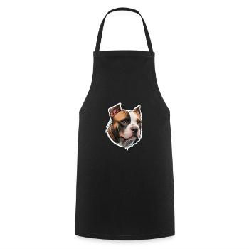 American Stafford - Cooking Apron - black - Front - AI Model Male 185 dark (185cm)