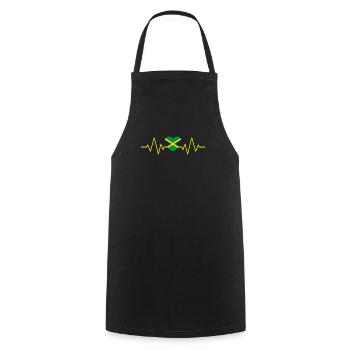 Jamaika Puls - Kochschürze - Schwarz - Vorne - AI Model Male 185 dark (185cm)