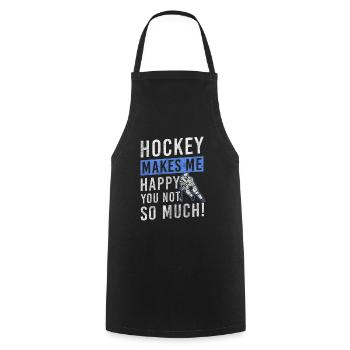 Équipe d’entraînement de la rondelle de hockey - Tablier de cuisine - noir - Devant - AI Model Male 185 dark (185cm)