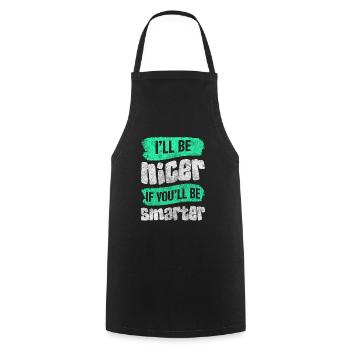 Humour noir Idiots Ironie Petit ami - Tablier de cuisine - noir - Devant - AI Model Male 185 dark (185cm)