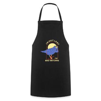 Bird Nerd Lustiges Vogel Design - Kochschürze - Schwarz - Vorne - AI Model Male 185 dark (185cm)