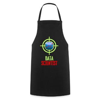 Data Hunter Lustige Datenbank - Kochschürze - Schwarz - Vorne - AI Model Male 185 dark (185cm)