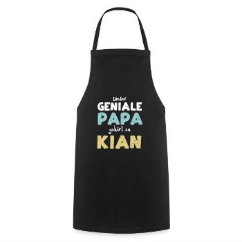 Dieser Geniale Papa Gehört Zu Kian - Kochschürze - Schwarz - Vorne - AI Model Male 185 dark (185cm)