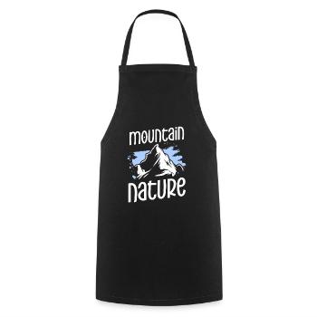 Nature Conservation Wood Mountains - Cooking Apron - black - Front - AI Model Male 185 dark (185cm)