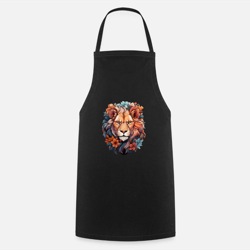 Lion - Tablier de cuisine - noir