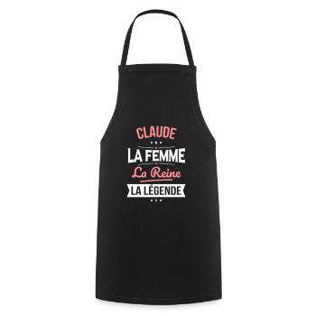 Claude - La Femme - La Reine - La Légende - Tablier de cuisine - noir - Devant - AI Model Male 185 dark (185cm)
