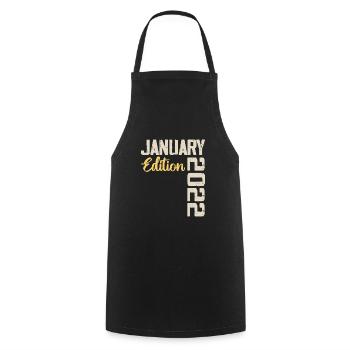 Cadeau D'anniversaire Nées En Janvier 2022 - 2022 - Tablier de cuisine - noir - Devant - AI Model Male 185 dark (185cm)